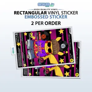 Oliver pikachu tree sticker made with high quality vinyl and embossed