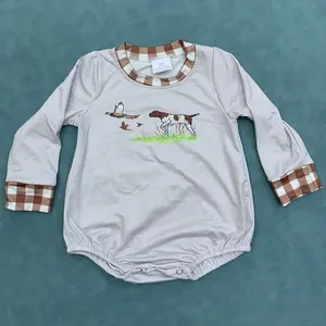 Dog duck baby boy hunting romper