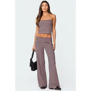 Lilah Striped Fold Over Pants