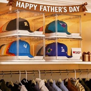 【Father‘s Day Gifts】Vtopmart 2-4 Pack Hat Organizer for Baseball Caps, Clear Hats Holder Box with Drawer, Large Cap Storage with Sliding Tray, Transparent Stackable Rack Display Case with Magnetic Door, Each Holds 12 Hats, summerwins,deals for you