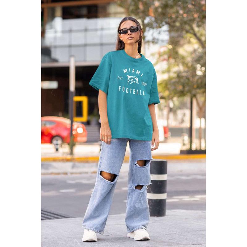 Miami Dolph Football Crewneck Sweatshirt / T-Shirt / Hoodie, Dolphin Sweatshirt, Hoodie,  Miami Football T-Shirt, Miami Fans Gift, Miami Sweater