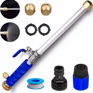 Jet Nozzle Power Washer Wand Hose Nozzle, High Pressure Washer Tools with 3 Different Nozzles, 3-In-1 Power Wand with Hose Quick Connectors for Car Pet Window Washing ﻿