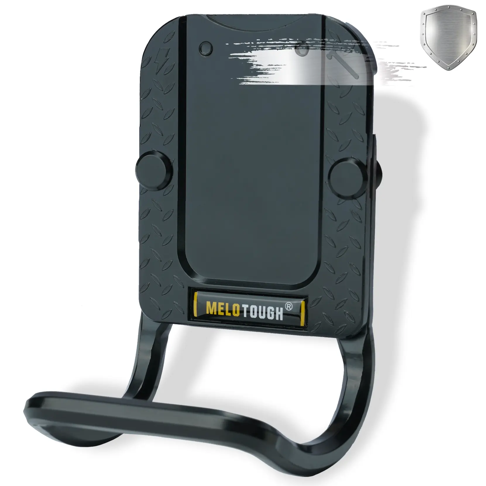 MELOTOUGH Hammer Holder for Belt,Hammer Loop Fit Up to 2" Tool Belt,Holds Hammers,Hatchet or Mallet,Made of Aluminum Alloy Material (Black)