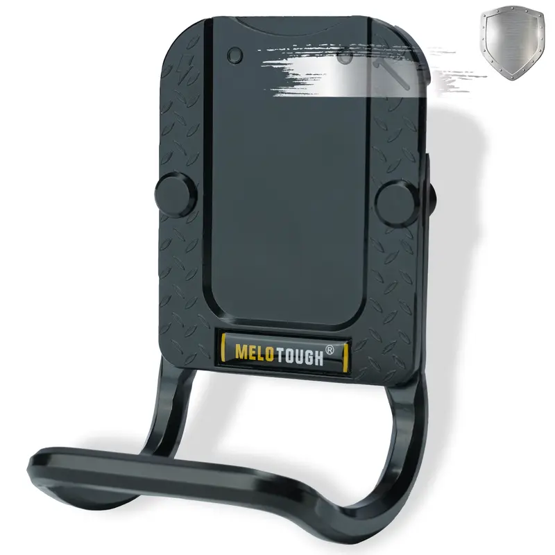 MELOTOUGH Hammer Holder for Belt,Hammer Loop Fit Up to 2" Tool Belt,Holds Hammers,Hatchet or Mallet,Made of Aluminum Alloy Material (Black)