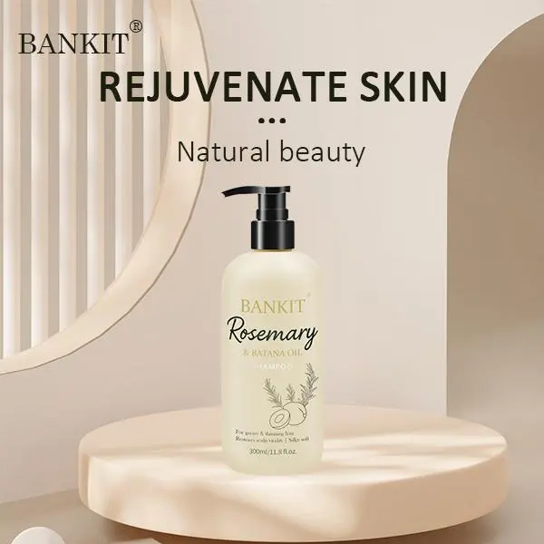 BANKIT Rosemary & Batana Oil Shampoo 300ML Boost Hair Growth Control Oil Dandruff Soothe Scalp Irritation Restore Shine