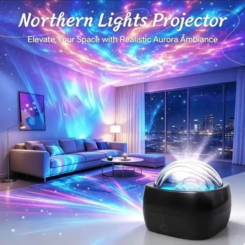 Polaris Projector with Simple Design, USB Powered, LED Lights, Ideal for Office or Home Atmosphere, Perfect Gift for National Day