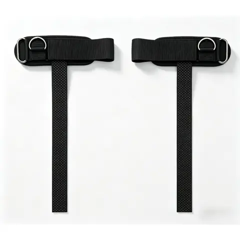 Unisex Heavy-Duty Cotton Weight Lifting Straps - Athletic Accessory, Fitness Exercise Accessories, Alternative to Basic Straps, 14.5" Full Wrap Adjustable Support, Padded Cuff, Steel D-Ring, Anti-Slip Band for Gym Deadlift (Targets Back, Chest)