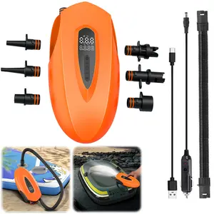 20PSI SUP Boat Electric Inflatable Pump with Auto Shut Off Function Digital Display Portable Air Compressor High Pressure Pump for Stand Up Paddle Board Kayaks Boats and Inflatables