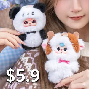 Babythree Mini Animal World Plush Blind Box – Kawaii Animal Character Keychain, Adorable Fluffy Plush Charm, Viral Collectible Blind Box for Bag Decoration & Cute Gifting, Ultra-Soft Animal Series Toy for All Ages