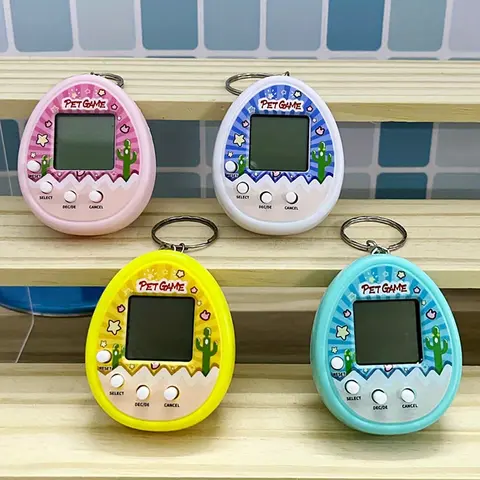 Electronic Pet Machine Mini Handheld Electronic Game Machine, Pet Egg, Virtual Rabbit Pet Developer Keychain Cartoon Toy With Keychain Halloween/Thanksgiving Day/Christmas Gift car  charms