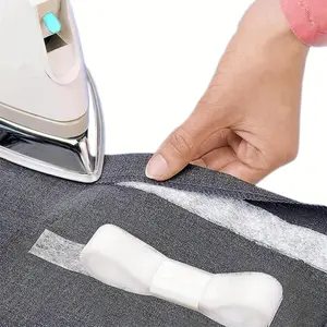 70 Yards Iron-on Fusible Hem Tape, 2 Rolls No Sew Double Sided Adhesive Fabric Tape for Hemming Clothes, Pants, Curtains, DIY Crafts