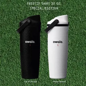 Owala FreeSip Insulated Stainless Steel Water Bottle 30oz – Fairways for Days Golf Design, Leakproof Sports & Travel Bottle
