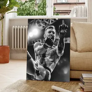Conor Mcgregor Print, Gym Wall Art, Black and White, Conor Mcgregor Poster Decor Artwork Decoration Ornaments Artistic Room Photo