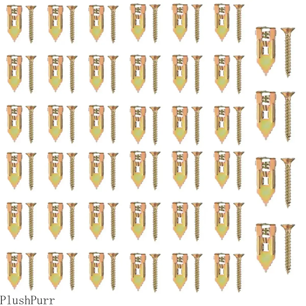 80 PCS Drywall Self Drilling Anchors with Screws Kit,40 PCS Sheetrock Anchors (0.47X1.18inch) and 40 PCS Screws, Eliminating The Need for Drilling or Punching Holes in The Wall. summerwins, Carbon Steel, 80 Pcs（40 Pcs Sheetrock Anchors+ 40 Pcs Screws）
