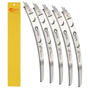 Japanese Teeth Wood Pruning Reciprocating Saw Blades, 15 Inch, 6 TPI, Arc Edge Wood Pruning Saw Blades for Tree Trimming, for Sawzall Blades for Trees (5 Blades)