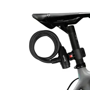 Venzio 4FT Heavy Duty Anti-Theft Bicycle Cable Lock, Bike Lock Cable with 2 Keys and Mounting Bracket, 1/2 inch(12mm) Coiled Steel Cable with Dustproof Insert for Bikes, Scooters, Gates, Fences