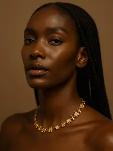 Elegant Antique 18K Gold-Plated Copper ancient Egyptian totem charm design gold necklace - EGYPT