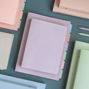 B5 Detachable Journal Notebook A5 Soft Pastel Color with Pastel Index Divider, 26 & 20 Holes, Removable Binder, Waterproof Cover & 20 Sheets Paper