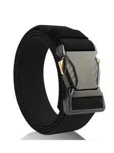 Stretch Woven Nylon Belt for Men, Quick Release Tactical Work Belt, Durable and Adjustable for Everyday Use