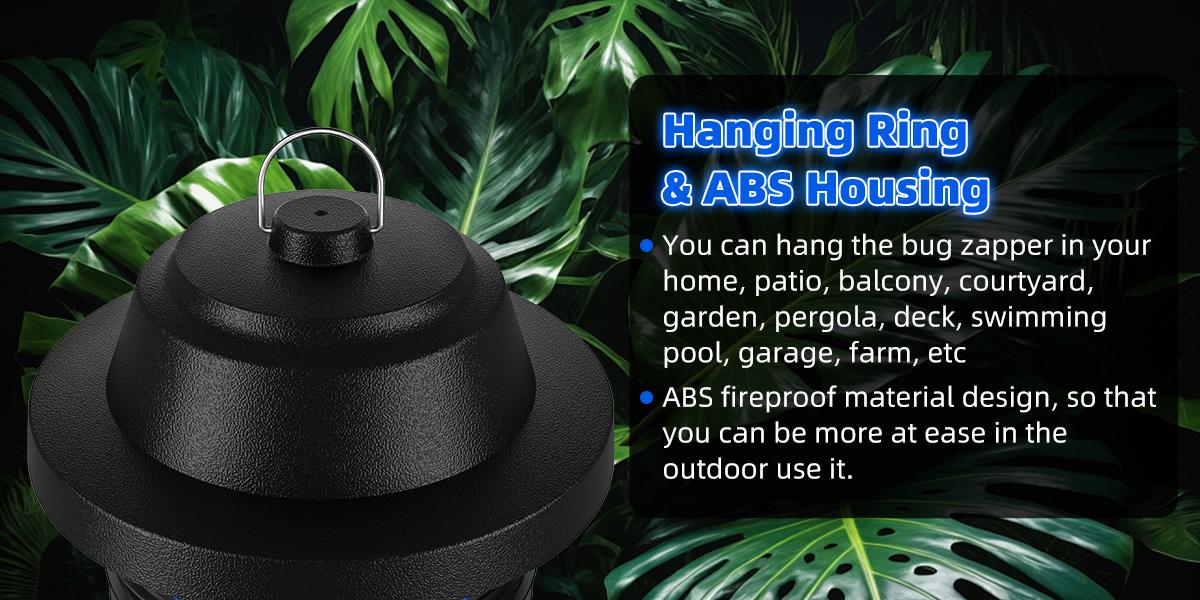 T9 Pro Outdoor Electric Bug Zapper, Mosquito Zapper and Fly Trap, 3-Prong Plug, 90-130V, ABS Plastic Housing