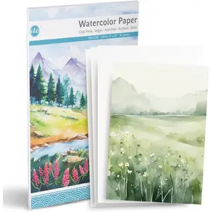 50 Shes Watercolor Paper White Cold Press (300GSM, 8.5x11)