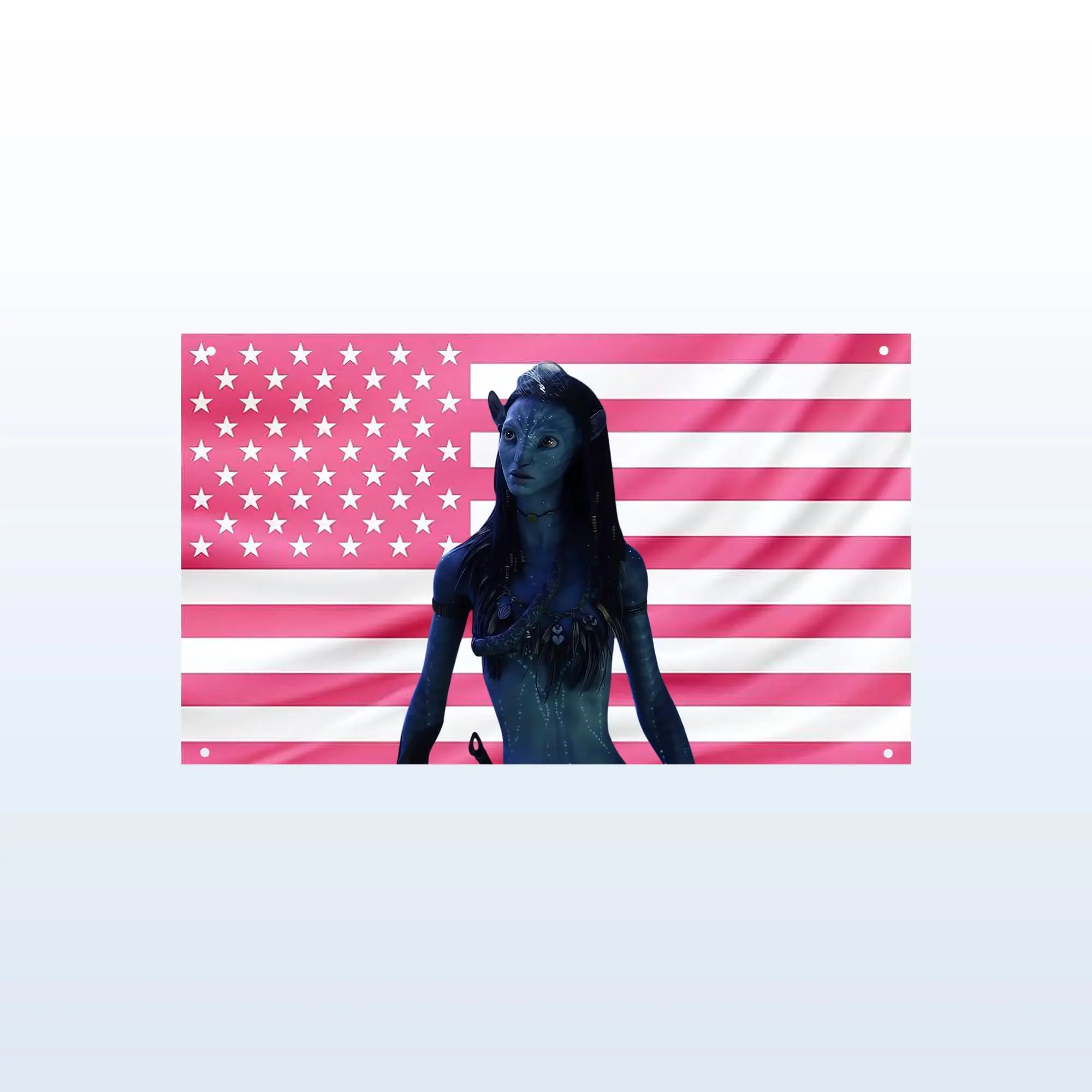 Ne.y.ti..ri Av.at.ar Flag, Way of Water Wall Banner, Cute Avatar Girl, Sci-Fi Movie Dorm & Frat Decor