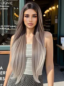 30 Inch Pre-Cut Snowflake Lace Front No Glue Wig, Elegant Permanent Design, Comfortable Wear for Daily Style