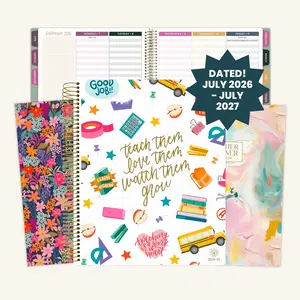 2026-27 Teacher Planner | Bold & Bright | Interchangeable Cover