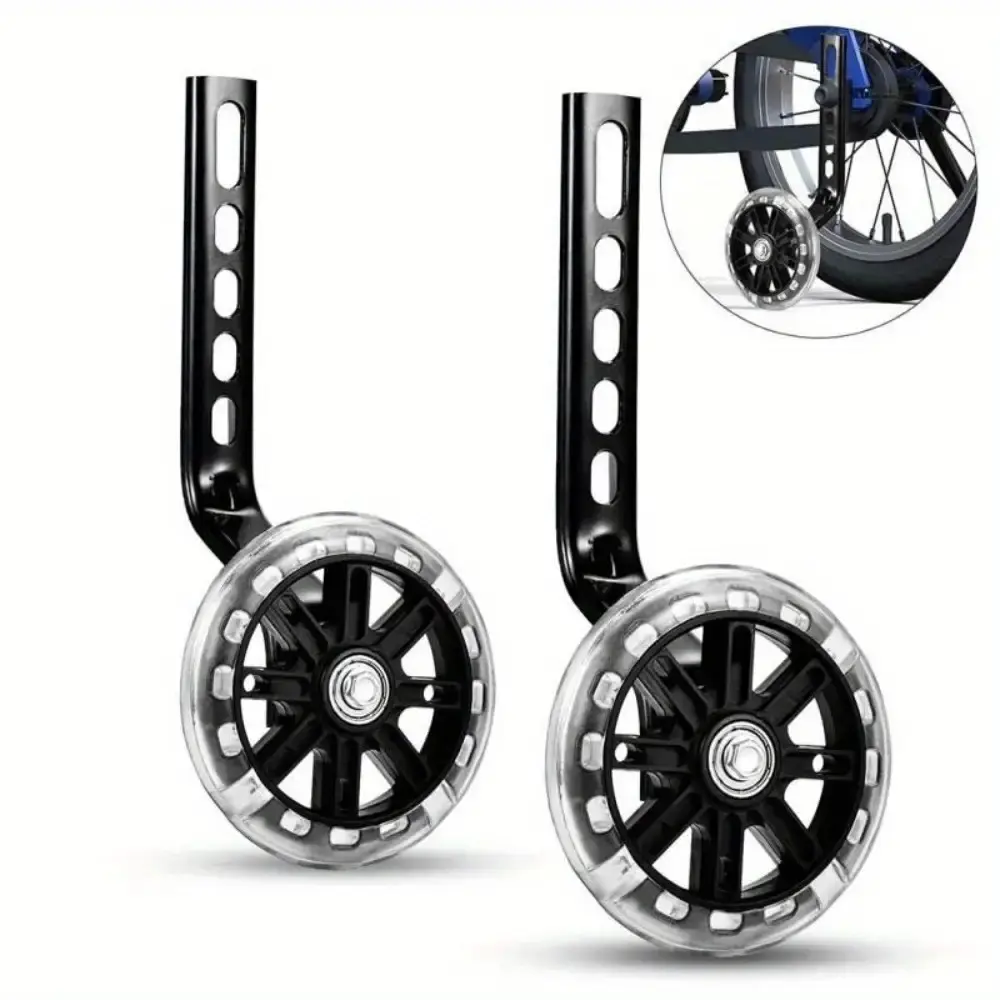 1 set of bicycle auxiliary wheels, anti-drop balance wheels, suitable for bicycle training wheels, durable and easy to install, adjustable size, provides safety assurance