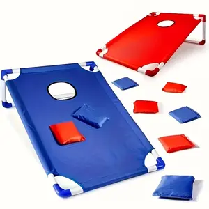 Cornhole Game Set, Includes 2 Game Boards + 6 Bean Bags, Indoor & Outdoor Use, Suitable for Kids & Adults. Ideal for Camping, Travel, Parties, Beach & Backyard Entertainment. Christmas Gifts, Halloween Gifts, Party Supplies