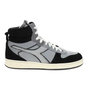diadora Mens Magic Basket Mid Treated Lace Up Sneakers Shoes Casual - Black