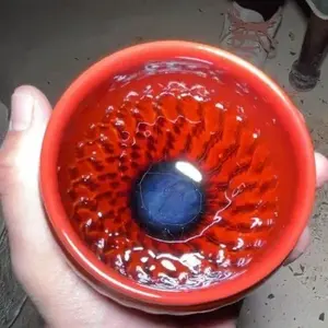 Master Cup Teacup Jumping Knife Ox Blood Red