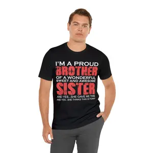 Funny Gifts for Brother From Awesome Sister T-Shirt Birthday T-Shirt