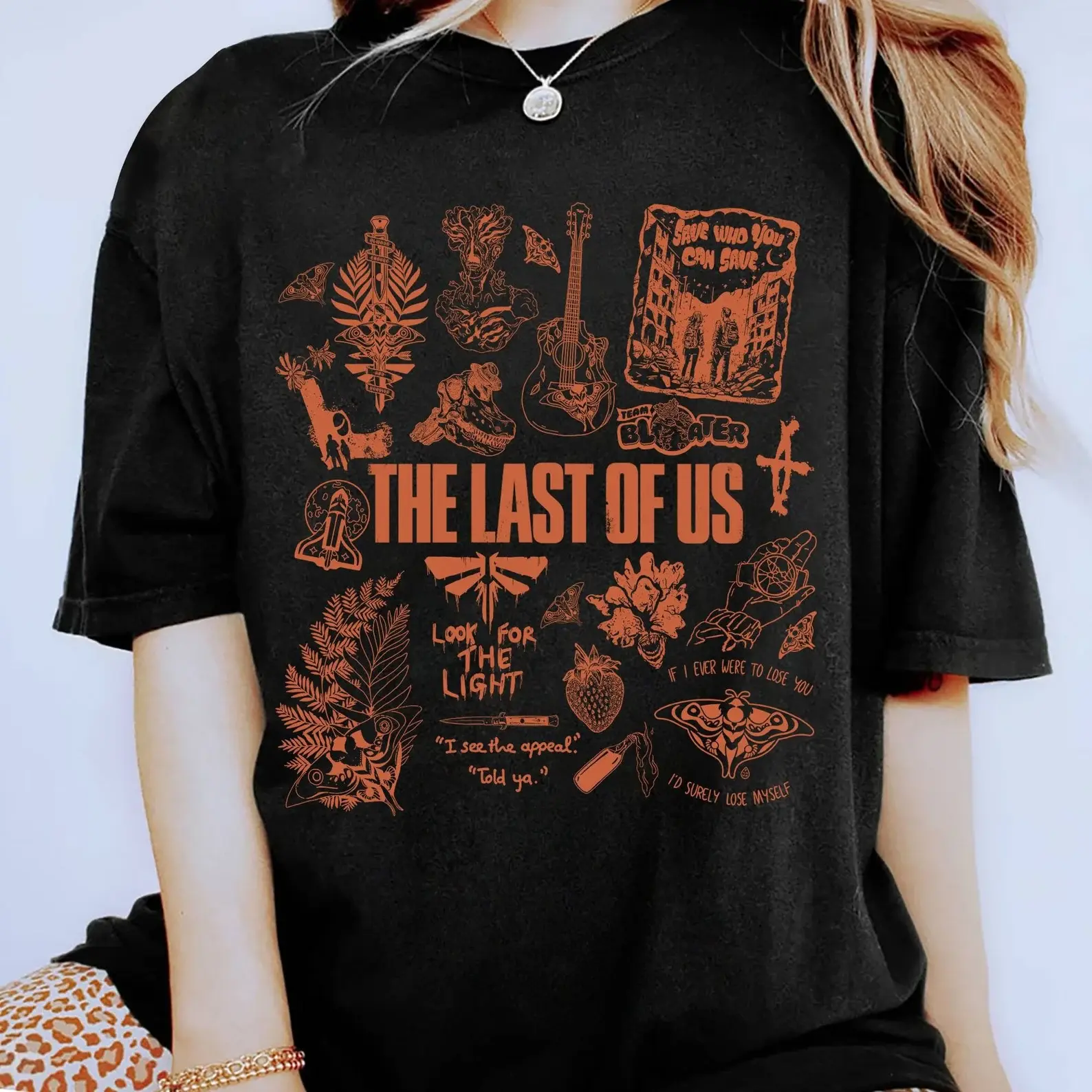 TLOU Doodle Shirt/Ellie Williams/Joel Miller, The Last Of Us Shirt, Ellies Tattoo T-shirt, The Last Of Us Fan Shirt, Joel And Ellie Sweatshirt, TLOU Tee