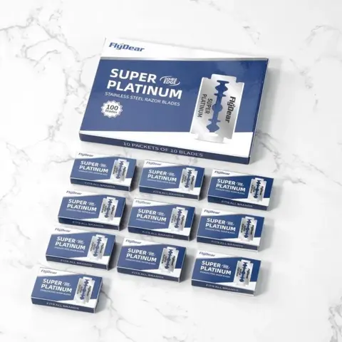 Men's Razor Shaving Blade, 100pcs Double Sided Razor Blade, Manual Razor for Men, Professional Barber Tool Shave Hair Removal Razor, Razorblades