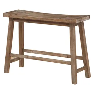 Sonoma Barnwood Wire-Brush Rustic Indoor Bench, 33 x 24.25 x 9 in, Assembly Required, Ideal for Kitchen Use