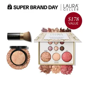 Laura Geller Baked Starter Kit - Tuscan Dreams - Makeup Palette, Foundation, Brush