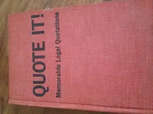 USED-Quote It: Memorable Legal Quotations, Data, Epigrams, Wit and Wisdom from Legal and Literary Sources by Eugene C. Gerhardt (Hardcover)