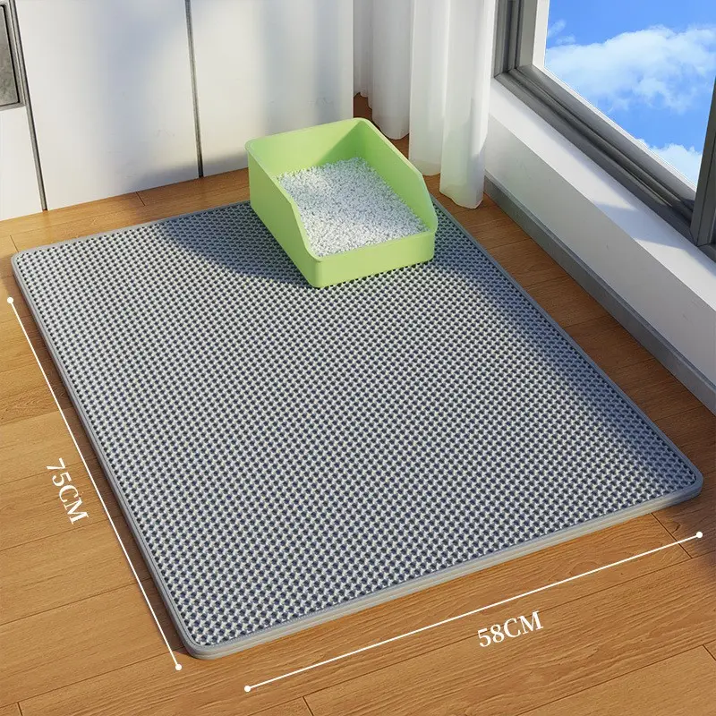 Double Layer Honeycomb Cat Litter Mat, Anti-Slip, Durable, Washable and Clean, Suitable for Pet Toilet, Cat Litter Box, Dog Kennel