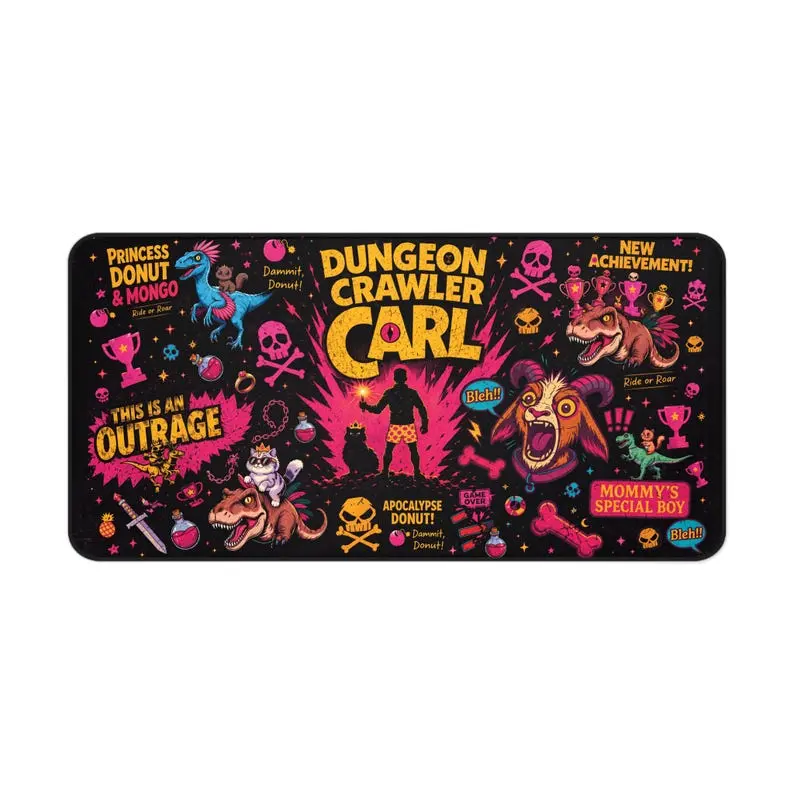 Dungeon Crawler Carl Desk Mat, Princess Donut Gamer Mouse Pad, RPG Gaming Desk Setup, Fantasy Reader Gift, DCC Fan Merch-bok10247