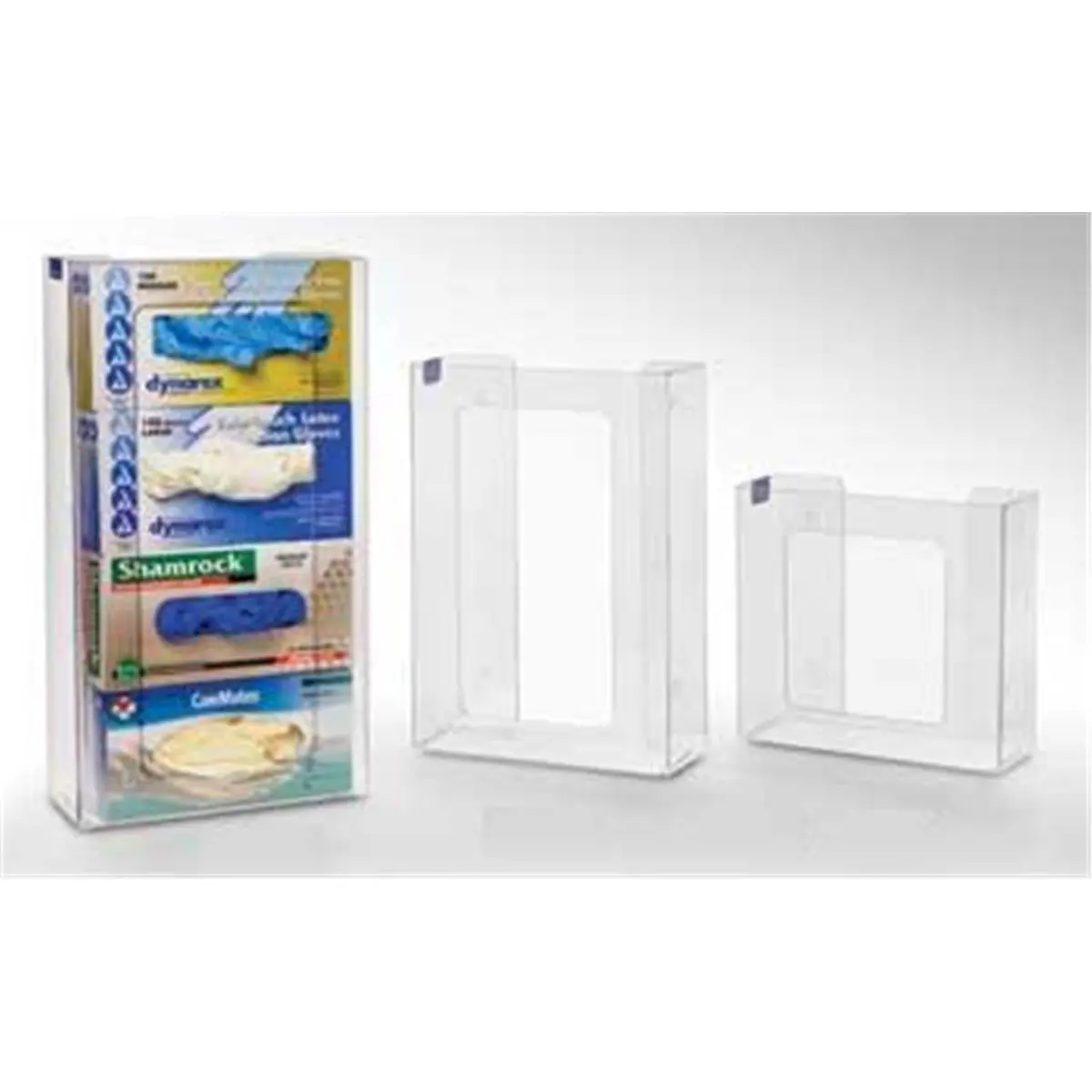 212 MAIN Double-Box Vertical Stacking Plastic Glove Dispenser - Modern Storage Rack, Wall-Mount Desk & Office Storage Organizer with Quick-Access Racks for Boxes, Holds All Sizes