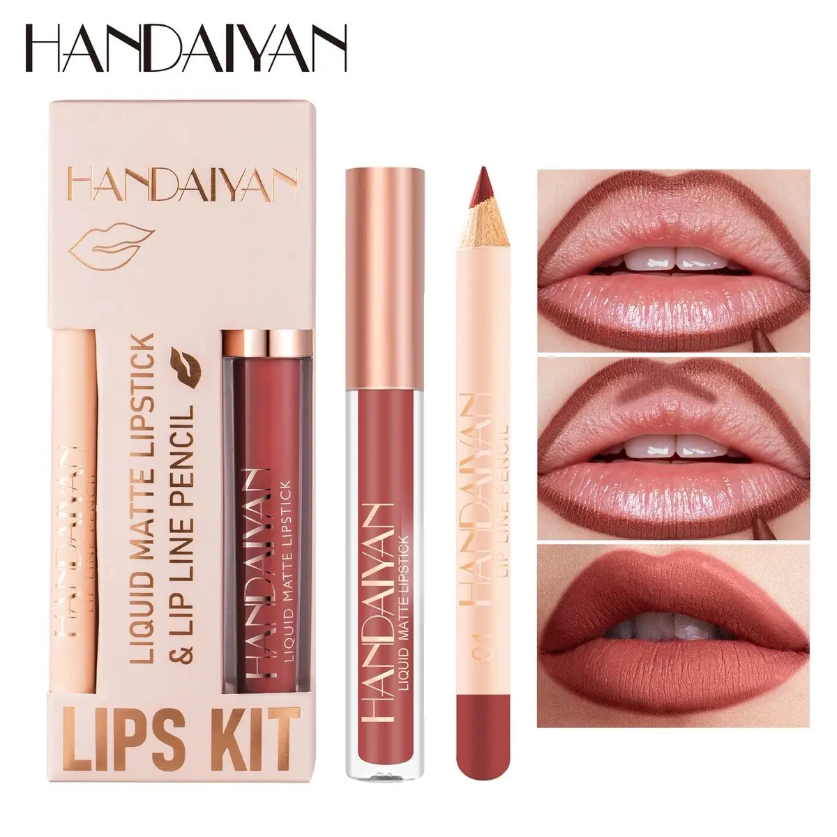 Long lasting Liquid Matte Lipstick and Lipliner Set, easy to use, high pigment, excellent performance Color Lipgloss Lip Liner Pen Makeup Glossy Cosmetic Lip Care Lip Product Waterproof