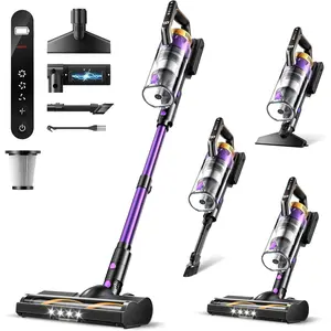 Cordless Vacuum Cleaner for , 580W/48KPa  Suction, 65 Min Runtime, Lightweight Stick Vacuum with  Screen & Wall Mount, Handheld Vacuum for , Carpet & Hard Floors