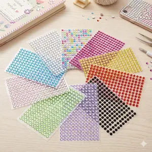 4mm Self-Adhesive Rhinestone Stickers, Sparkling DIY Nail Art Gems for Phone & Car Decoration, Craft Supplies for Scrapbooking, Party Manicure Designs, Creative Nail Art Decor