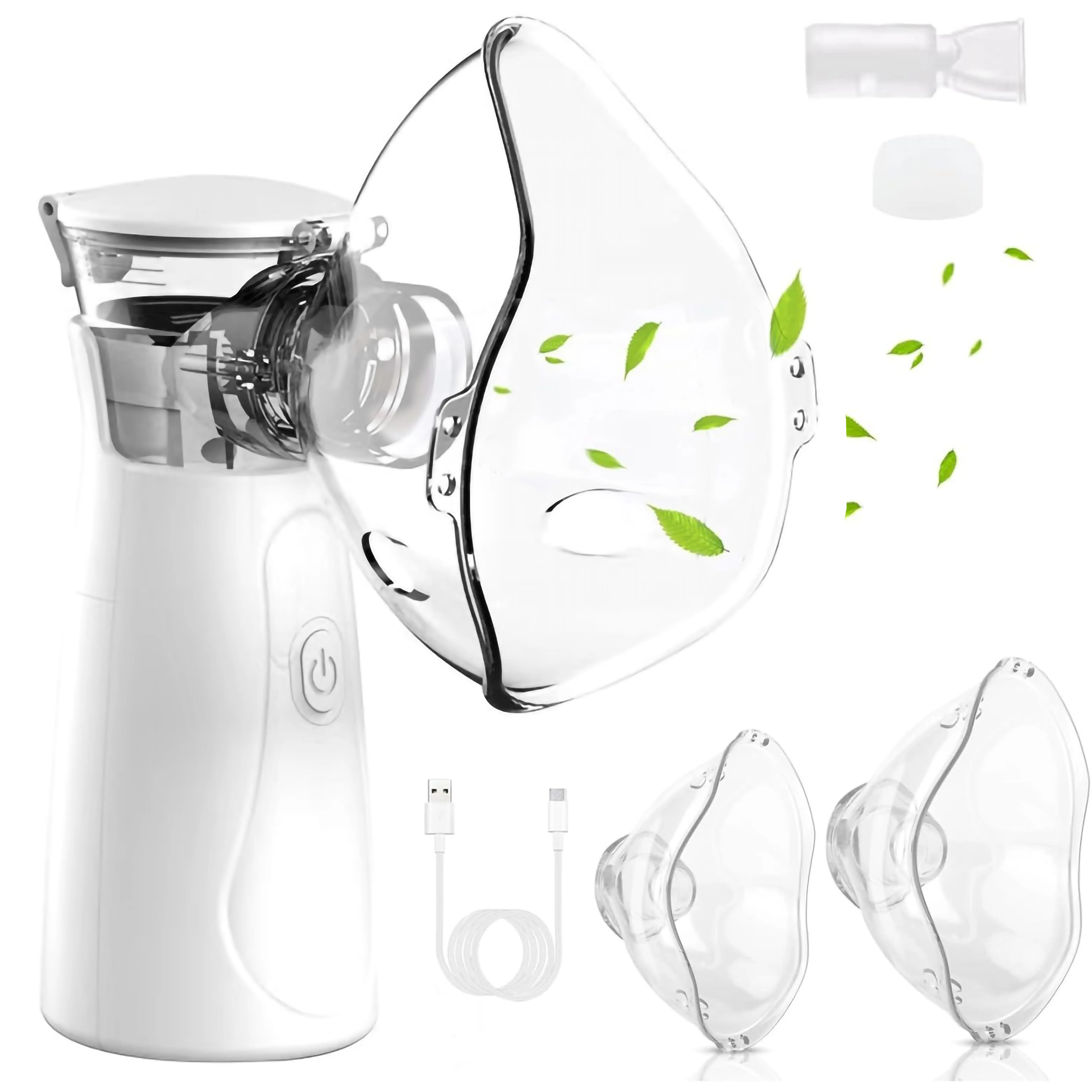 Portable Nebulizer - Nebulizer Machine for Adults and Kids Travel and Household Use, Handheld Mesh Nebulizer Spacer OTC Parts