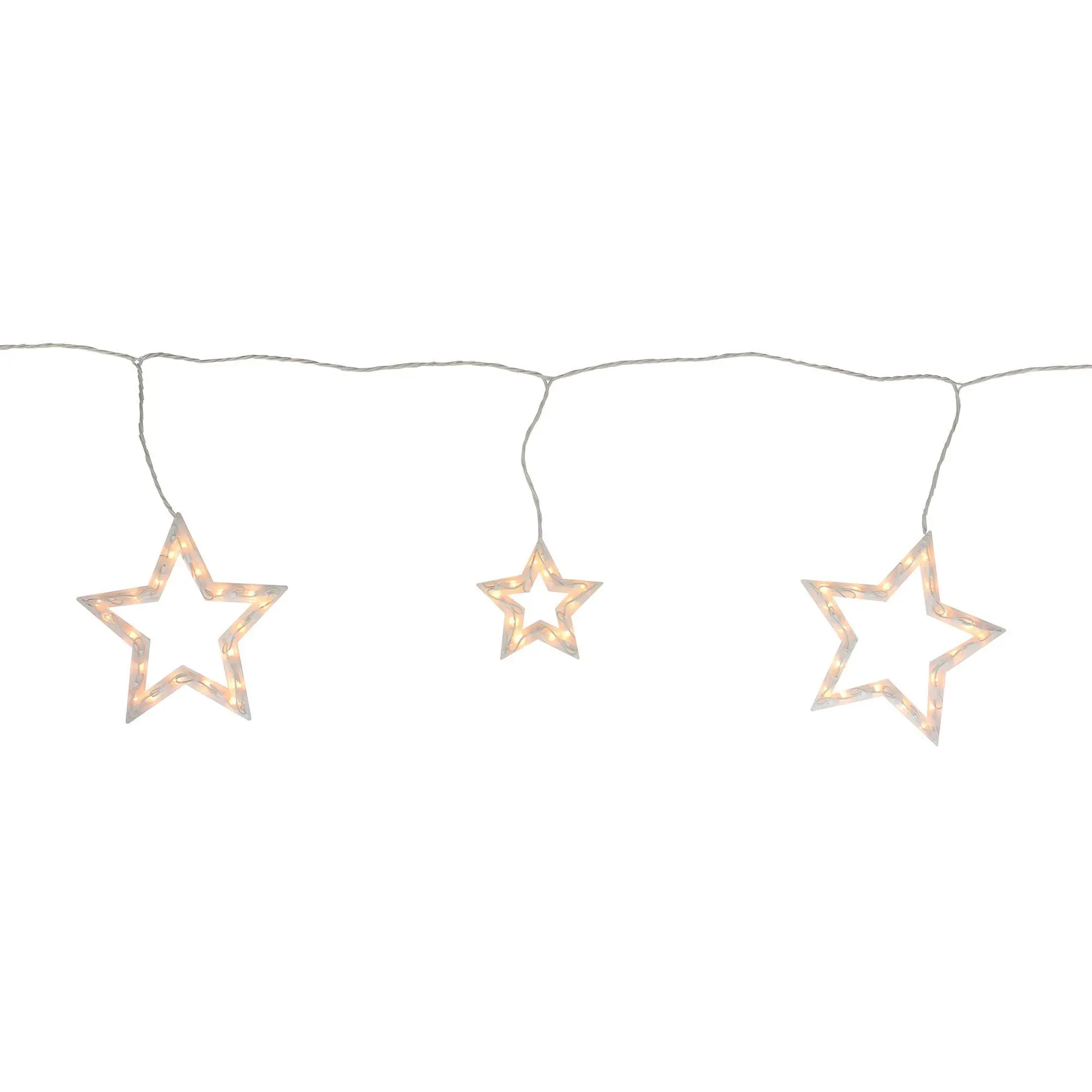 Northlight 6 Clear Star-Shaped Icicle Lights -9' White Wire