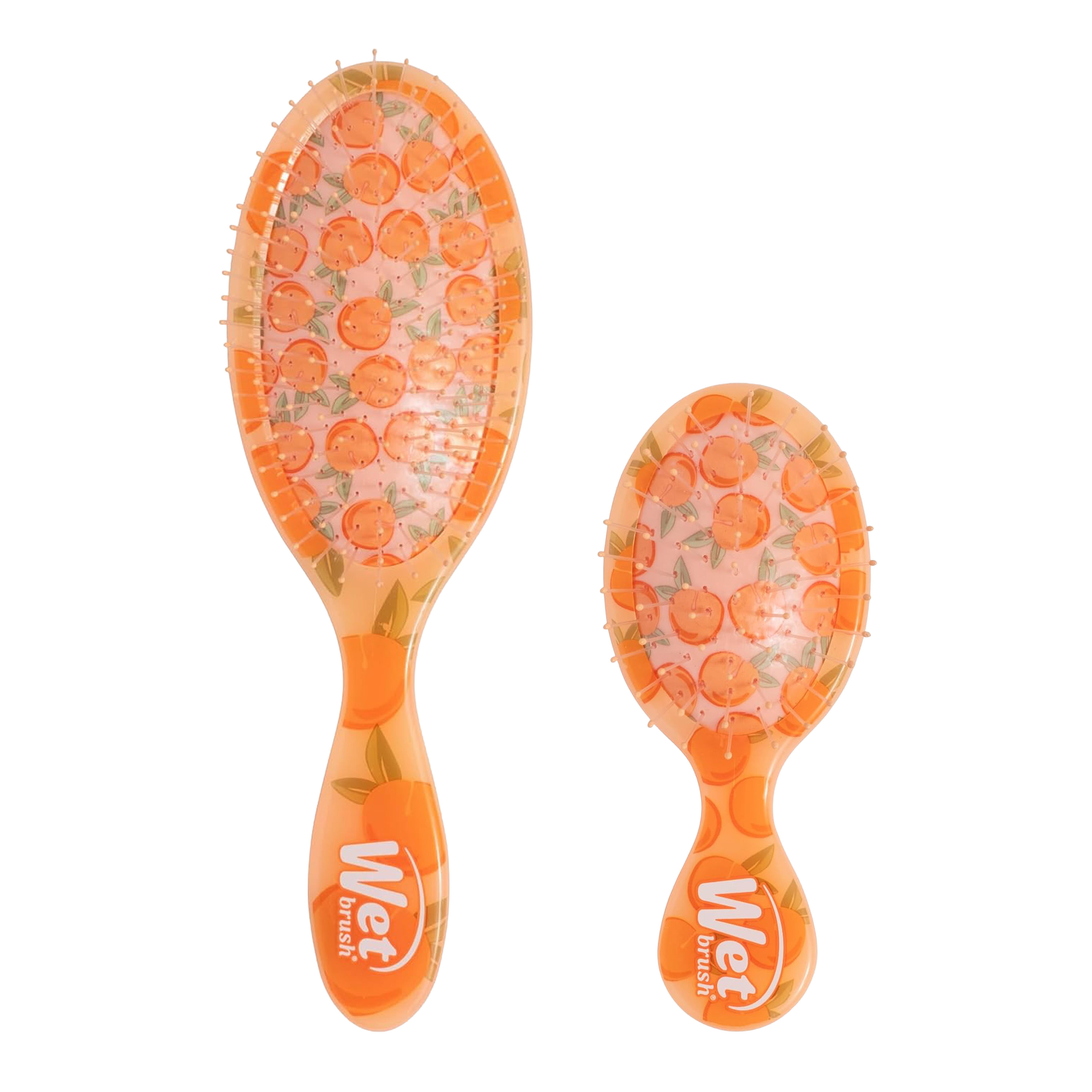 Wet Brush Tutti Fruitti Detangling Duo - Original & Mini Detangler Brush Set for Wet or Dry Hair, Travel-Friendly, Limited Edition