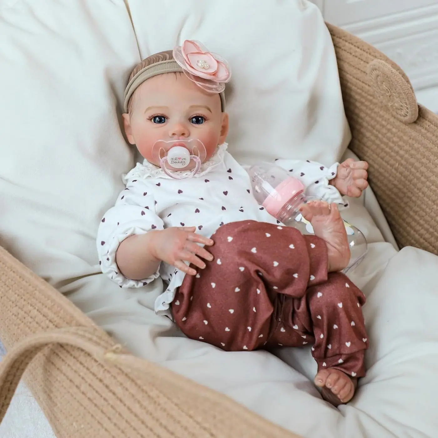 Lifelike Baby Doll — 18-Inch Realistic Newborn Girl Doll with a Soft, Weighted Body. The Perfect Reborn Gift Set for Children Ages 3 and Up—Ideal for Creative Play and Fostering Imagination. Soft Weighted Dolls