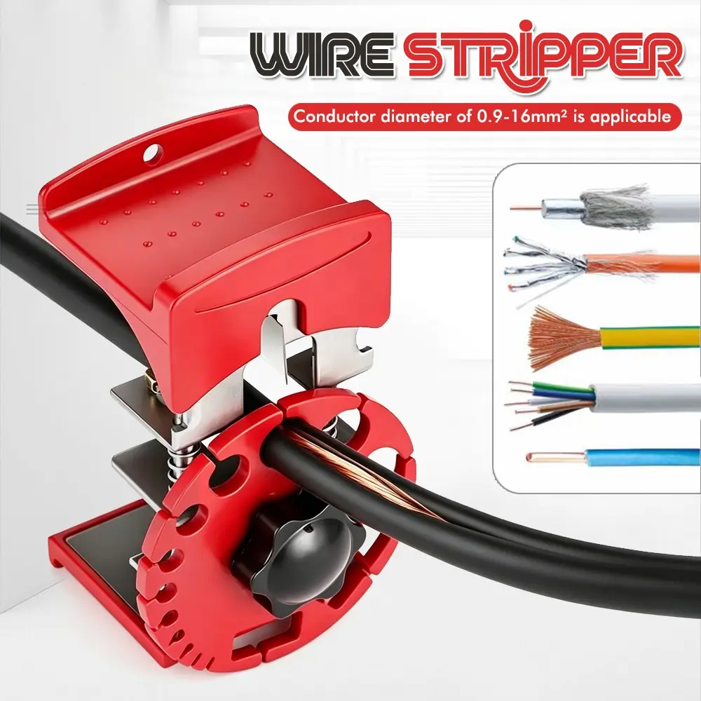 Manual Wire Stripping Tool, Handheld Cable Stripper, Wire Strippers, Compact Design, Adjustable Hole, Suitable for All Wires, Ideal for Scrap Copper Wires