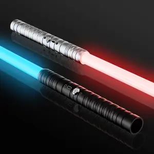 2 Pack Lightsabers Metal Hilt Dueling Light Sabers RGB 15 Color, FX Sound, Doubled Blade, Rechargeable Sword for Adult Kids Birthday Thanksgiving Xmas Toys Gift Halloween Cosplay